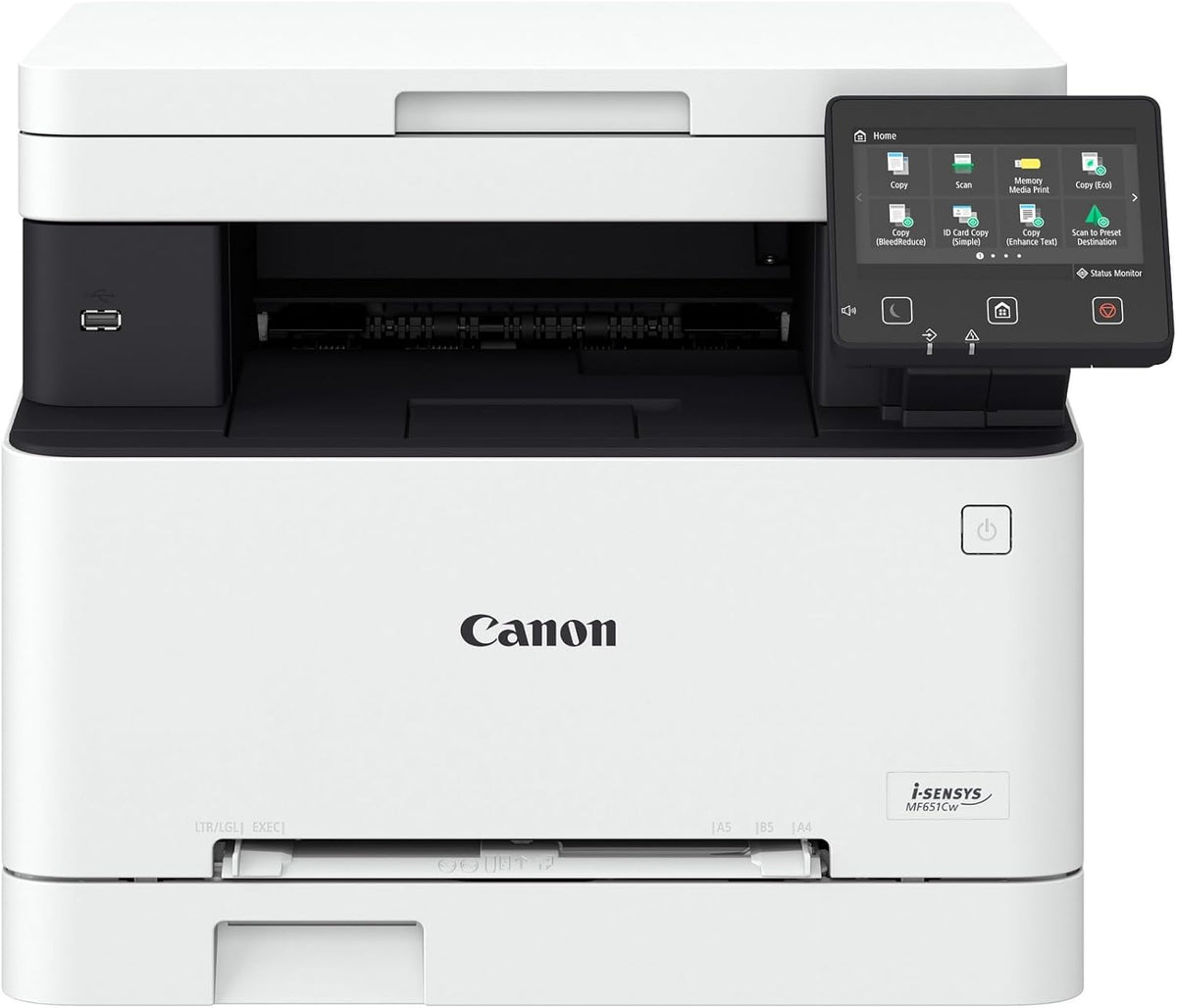 Canon i SENSYS MF651Cw Farblaser Multifunktionsdrucker - DIN A4 mit 250 Blatt Kassette - WLAN LAN USB Cloud und 12,7 cm Touchscreen - Drucken Scannen und Kopieren