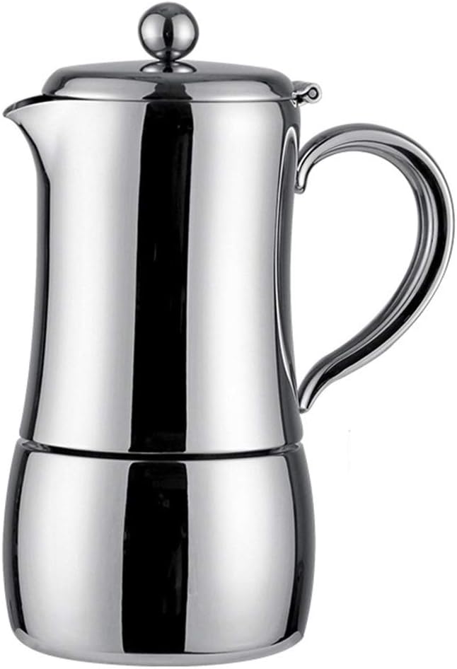 Espressokocher für 4 Tassen - Klassische Kaffeekanne mit Sicherheitsventil - Für Herd und Induktionsplatten geeignet - Einfache Moka Zubereitung für kräftigen Kaffee zu Hause