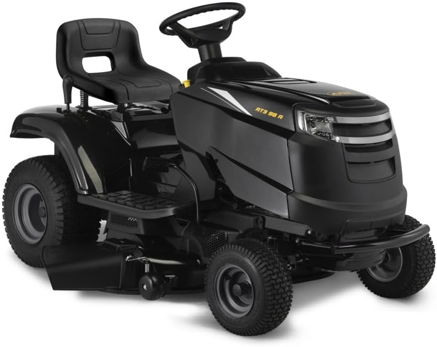 Alpina AT3 98 A Benzin Rasentraktor - 6,5 kW mit 98 cm Schnittbreite - Für Rasenflächen bis 4500 m2 mit Mulchkit - Elektromagnetische PTO Kupplung für große Gärten