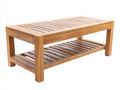 Gartentisch Holz 150x70x50 cm - braun - niedriges Gartendesign