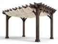 Pavillon Holz 300x300x250 cm - braun-beige - modern für Garten