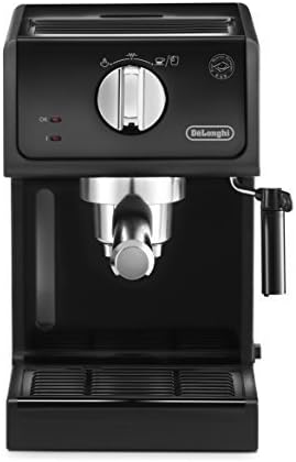 DeLonghi ECP31.21 Espressomaschine - 1 L Wassertank für klassische Espressozubereitung - Mit Milchaufschäumer für Cappuccino und Latte - Schwarz aus Kunststoff
