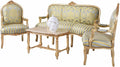 PALAZZO INT Salongarnitur - Barock Set mit Sofa Sessel und Couchtisch - Rechteckige Ausführung im exklusiven Design - Montagefrei für den Wohnsalon