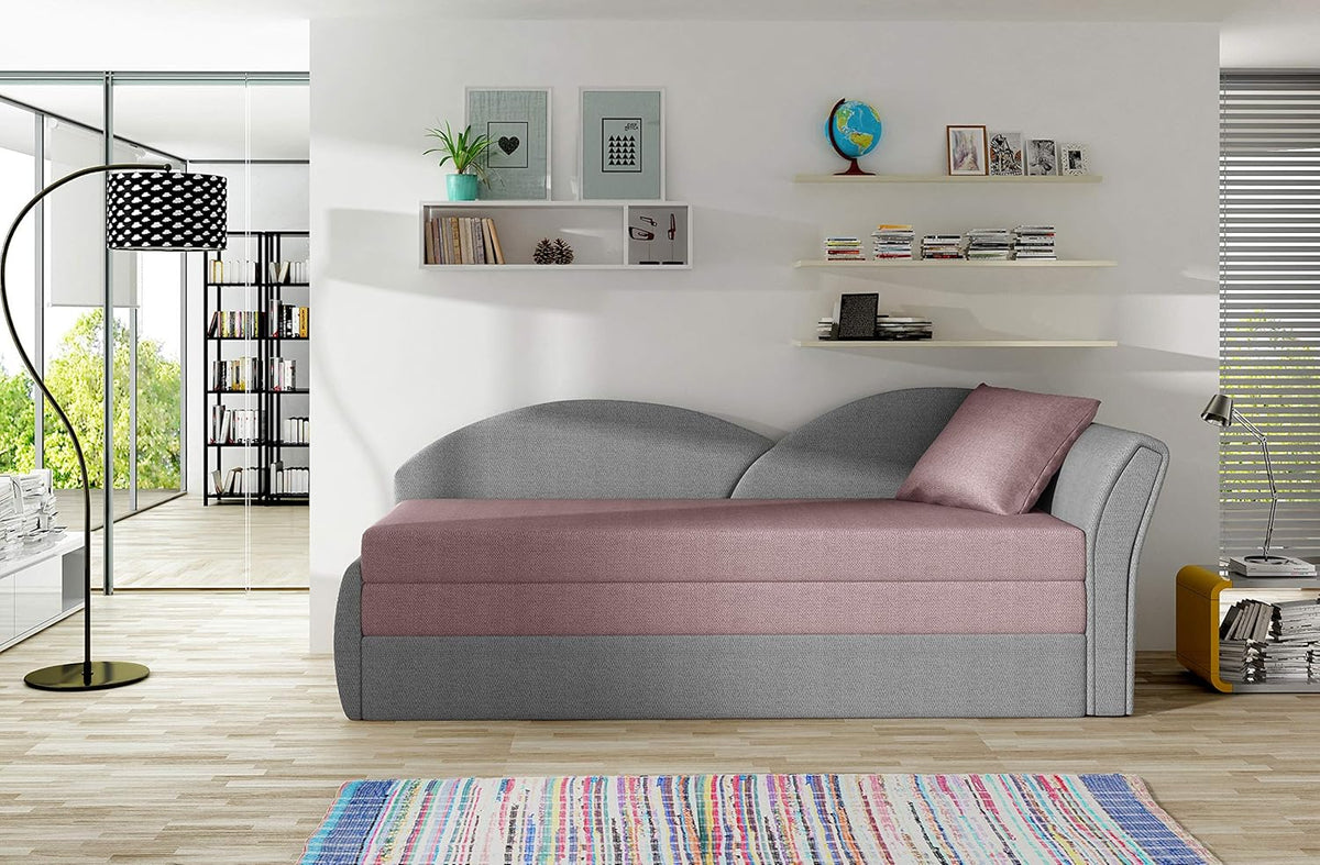 Aga AG 13 Schlafsofa 3 Sitzer - 218 x 88 x 77 cm mit Bettkasten - Malmo 61 und Malmo 90 rechts - Moderne Couch mit Schlaffunktion