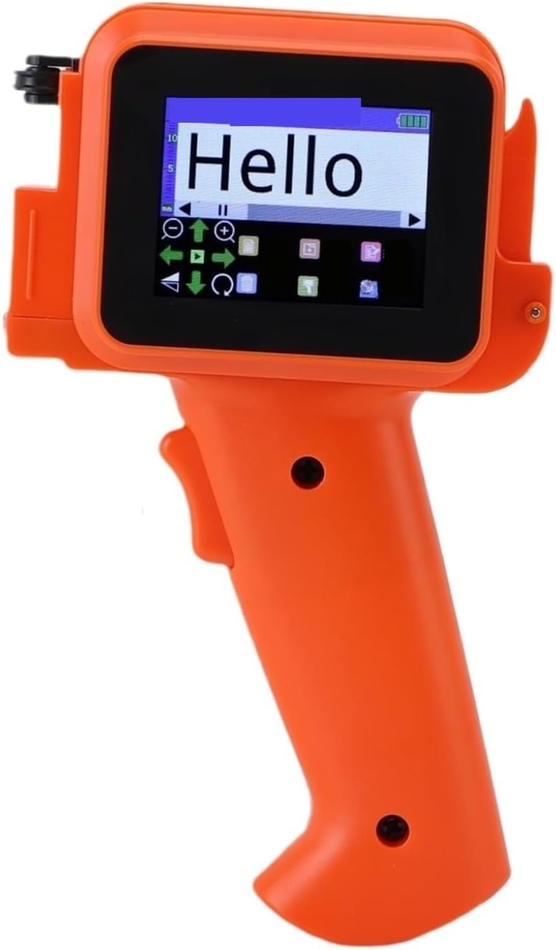 Mehrsprachiger Handdrucker - Druckhöhe von 1 bis 12 Komma 7 mm - Bluetooth und 2 Komma 4 Zoll Bedienung - Für Texte Datum und Etiketten