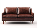Zweisitzer Sofa - Leder - 188 x 86 x 84 cm - Braun - Modern