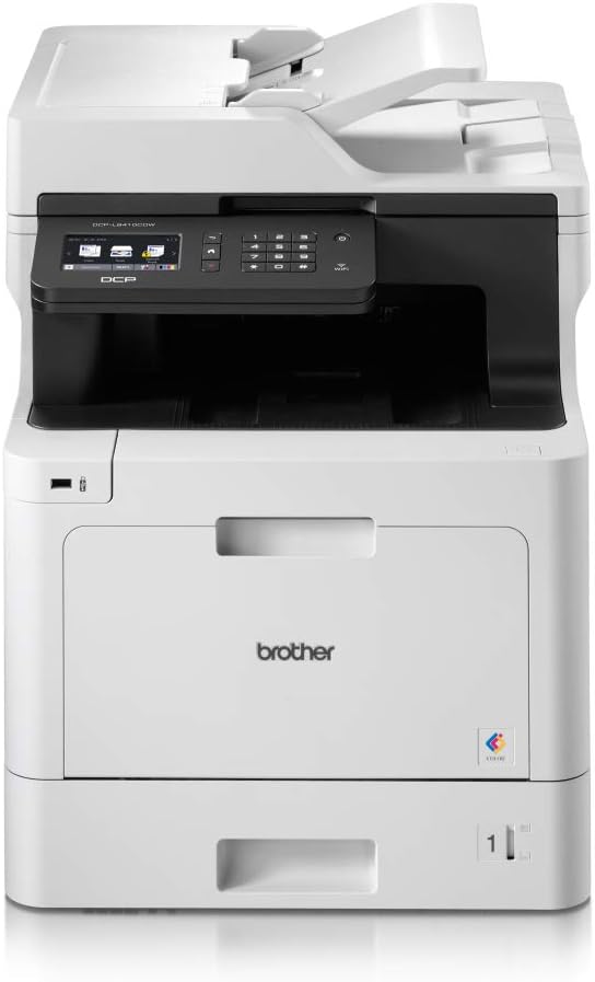 Brother DCP-L8410CDW Farblaser Multifunktionsdrucker - Professionelles 3 in 1 Gerät mit WLAN - USB und automatischer Duplexdruck - Bis 10 Seiten pro Minute