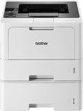 Brother HL L5210DWT Monochrom Laserdrucker - Bis zu 48 Seiten pro Minute - WLAN Netzwerk und automatischer Duplexdruck - Weiß grauer Bürodrucker mit zwei Papierzuführungen