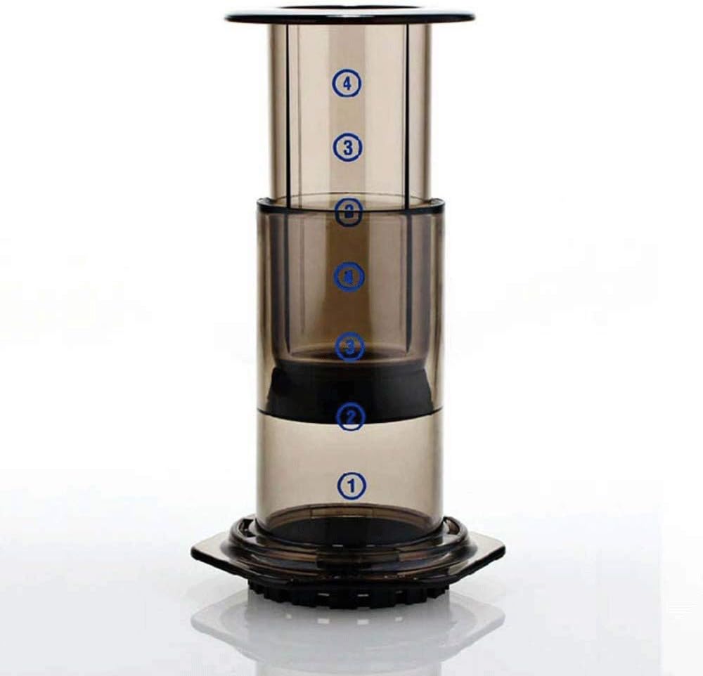Tragbare Hand Espressomaschine - 240 ml Kapazität mit manueller Druckkanne - Abnehmbarer Tank für einfache Befüllung - Kompakte Kaffeemaschine aus Kunststoff für unterwegs