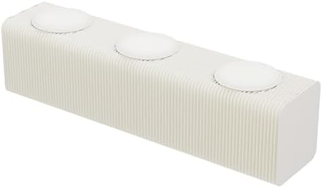 Akkordeon Papierhocker mit PU Kissen - Weiß und platzsparend klappbar - Mit einziehbarer Fußstütze und Beistelltischfunktion - Für Wohnzimmer und Büro