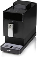 DOMO DO718K Espressomaschine mit Mahlwerk - integrierte Kaffeemühle und abnehmbarer Wassertank - programmierbar - Schwarz für frischen Espresso und Kaffee
