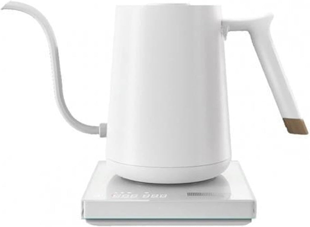 Elektrische Kaffeekanne 600 bis 800 ml - Edelstahl Wasserkocher und Kaffee Dripper - mobile Mokka und Espresso Zubereitung - Metallausführung für Reisen und Zuhause