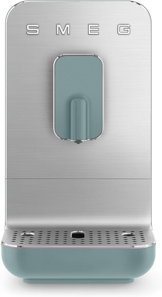 Smeg BCC01EGMEU Kaffeevollautomat - Integriertes Mahlwerk und Thermoblock System - 1,4 L Wassertank mit 1350 W Leistung - Smaragdgrün Matt als kompakte Espressomaschine