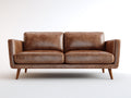 Zweisitzer Sofa - Leder - 190 x 85 x 81 cm - Braun - Modern