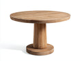 Gartentisch Holz 120x120x75 cm - naturfarben - rundes Gartendesign