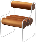 Schuhwechselhocker mit Rückenlehne - Orange mit einfarbigem Bezug - Bequemer Sitz mit 45 cm Sitzhöhe - Für Eingang Schlaf und Wohnzimmer