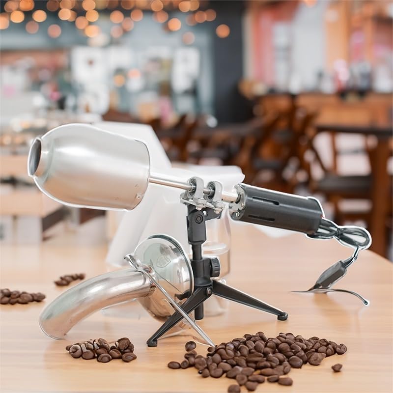 Kaffeeröster aus Edelstahl - Einstellbare Geschwindigkeit für individuelle Röstung - Für Kaffeebohnen Zuhause und im Cafe - Robustes Gerät für kontrollierte Kaffeeverarbeitung