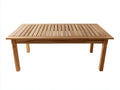 Gartentisch 180x90x76 cm - Massivholz Braun - rechteckig im Landhausstil