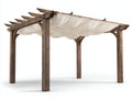 Pavillon Holz 300x300x250 cm - braun-cremeweiß - modernes Garten Design