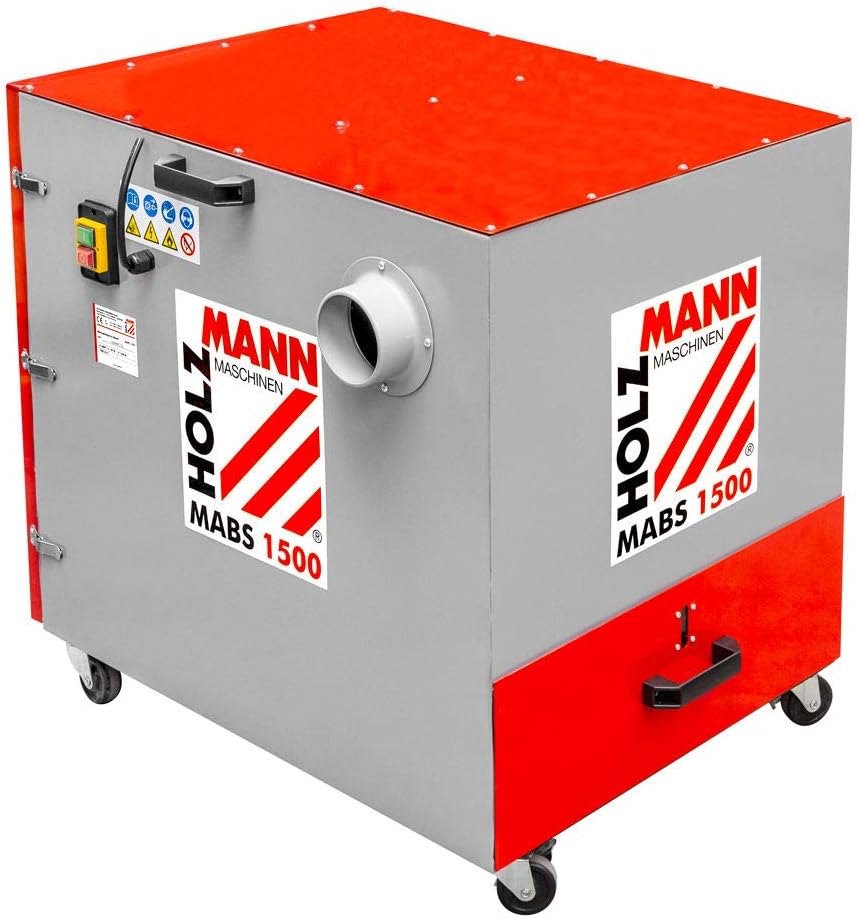Holzmann MABS 1500 Metall Absauganlage - 400V für Metallbearbeitung - Stationäres Absaugsystem für Werkstatt und Maschinen - Spezielle Lösung zur Aufnahme von Rückständen bei Metallarbeiten