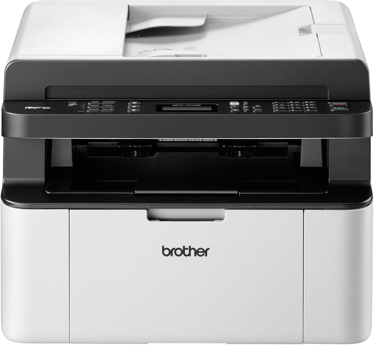 Brother MFC 1910W Multifunktions Laserdrucker - Schwarzweißdruck bis 20 Seiten pro Minute - WLAN USB und Faxfunktion - Kompaktes 4 in 1 Gerät in Grau Weiß