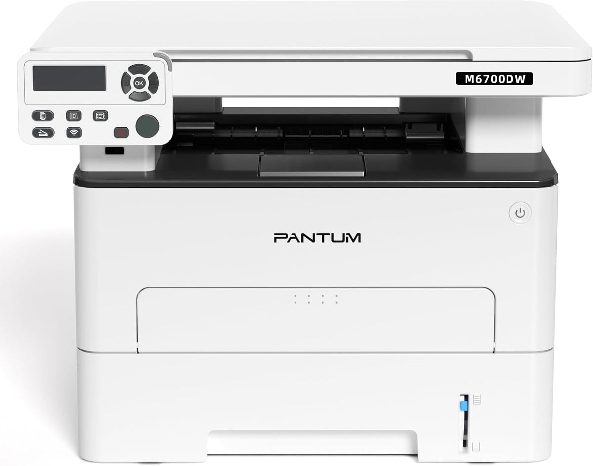PANTUM M6700DW Multifunktions Laserdrucker - Schwarzweißdruck bis 30 Seiten pro Minute - WLAN Ethernet USB NFC und Duplexdruck - Mit Startertoner für 1000 Seiten