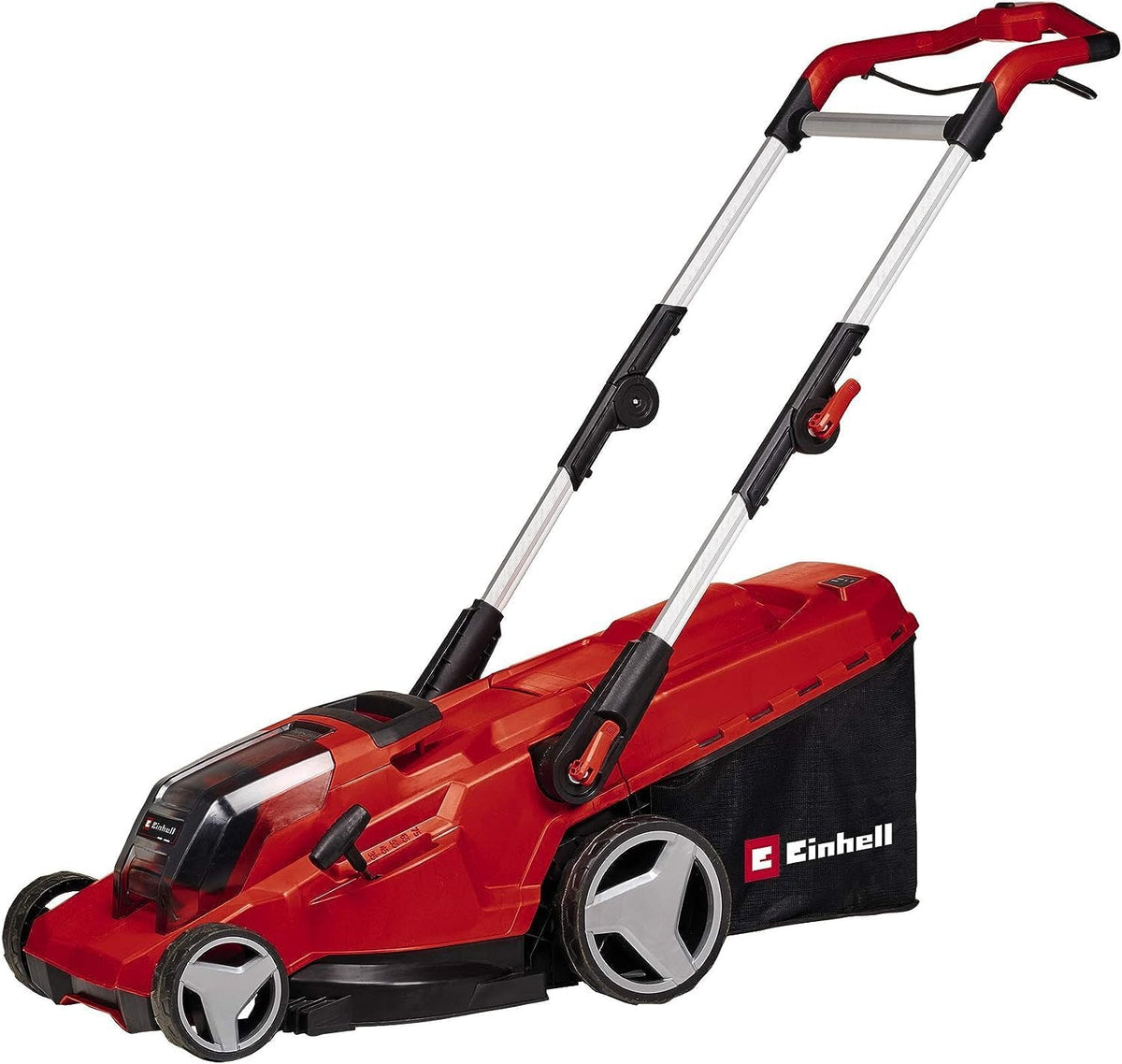 Einhell Professional GP CM 36 41 Li Kit Akku Rasenmäher - Power X Change 36 Volt mit 41 cm Schnittbreite - Brushless mit 50 Liter Fangkorb - Zwei 4,0 Ah Akkus und Ladegerät