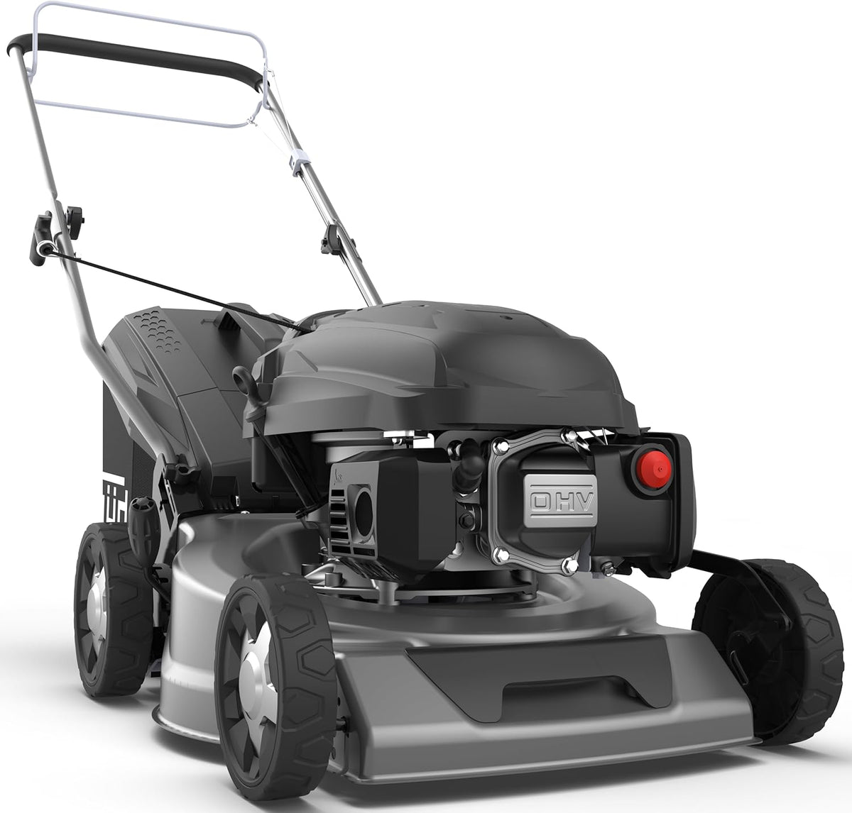 Güde Eco Wheeler 415 R 3 in 1 Benzin Rasenmäher - 144,3 ccm Motor mit 42 cm Schnittbreite - Radantrieb Mulchfunktion und 40 Liter Korb - Stahlgehäuse mit Leichtstart