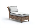 Sonnenliege - Rattan-Textil - 145 x 68 x 84 cm - Braun-Grau - Kompakter Naturstil