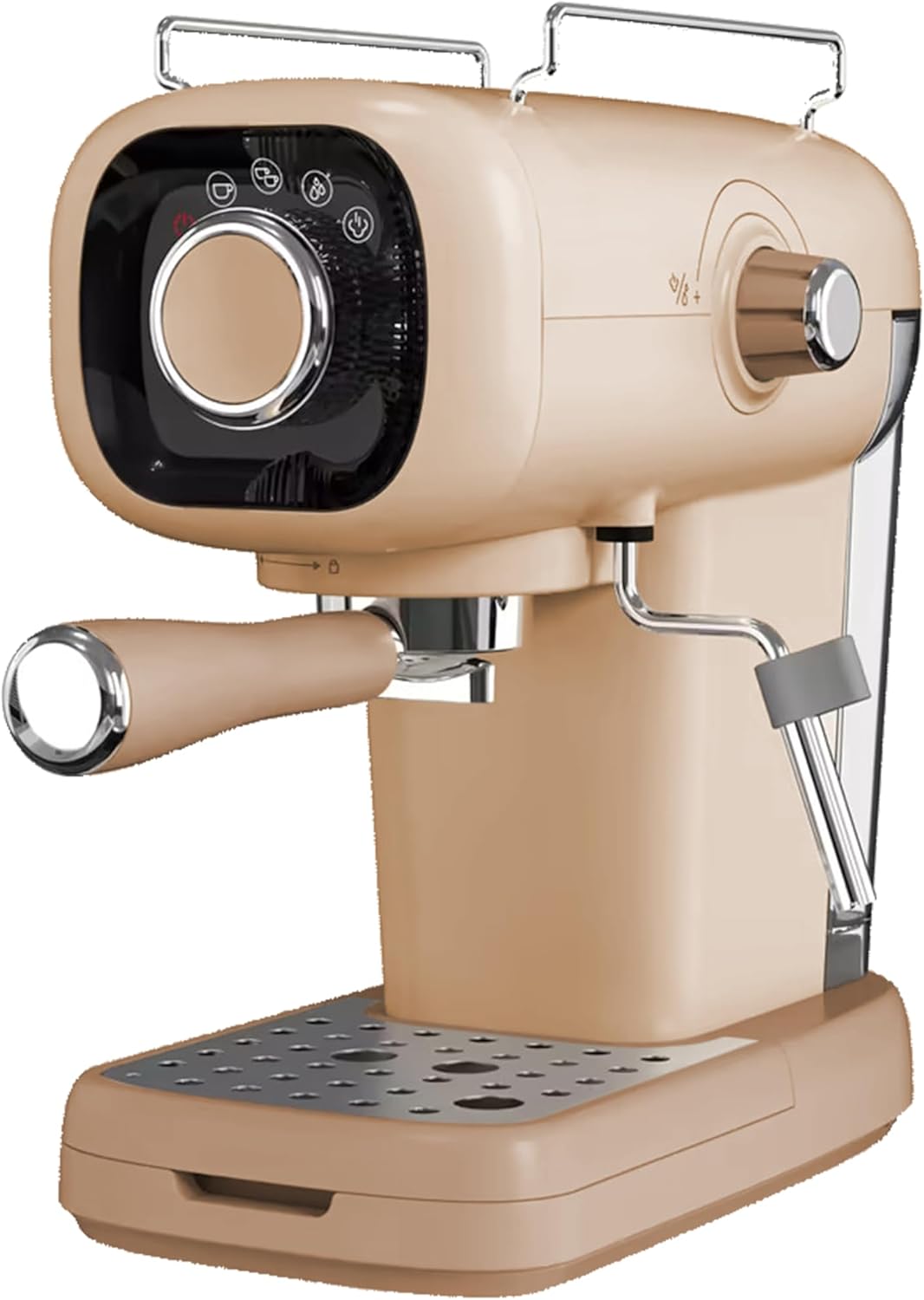 Tognana Iridea Espressomaschine - Hochdruckpumpe mit regulierbarer Dampffunktion - Kunststoff und Edelstahl Konstruktion - Beige Champagner für Espresso und Milchschaum