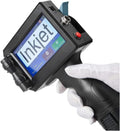 Tragbarer Handdrucker 12,7 mm - Bluetooth mit 25 Sprachen - Für QR Code Barcode Chargennummer und Ablaufdatum - Schwarze Codiermaschine für verschiedene Oberflächen