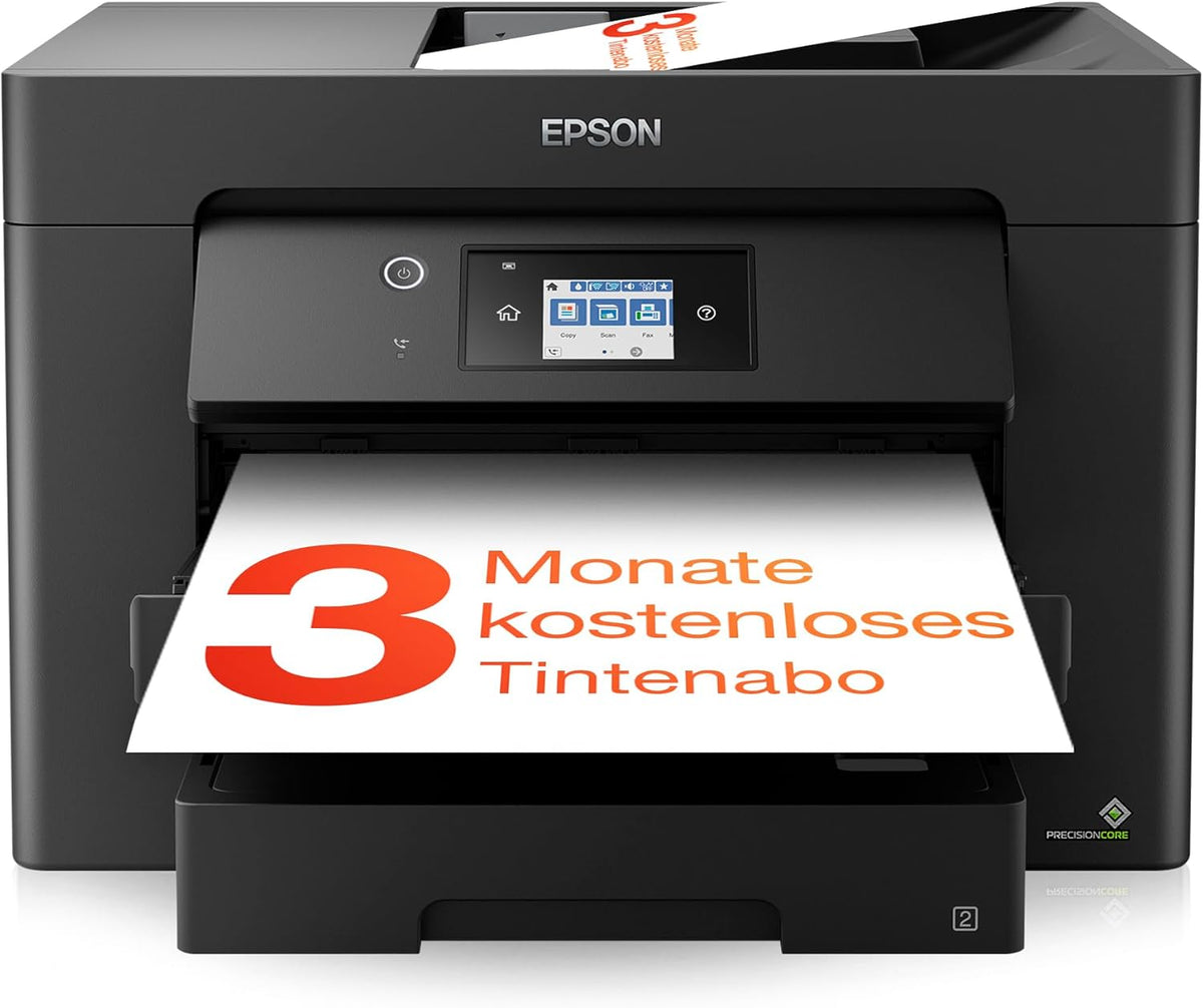 Epson WorkForce WF-7830DTWF Multifunktionsdrucker - A3 Farbtintenstrahlgerät mit WLAN und Ethernet - Drucken Kopieren Scannen und Faxen - ReadyPrint Tinte für 3 Monate