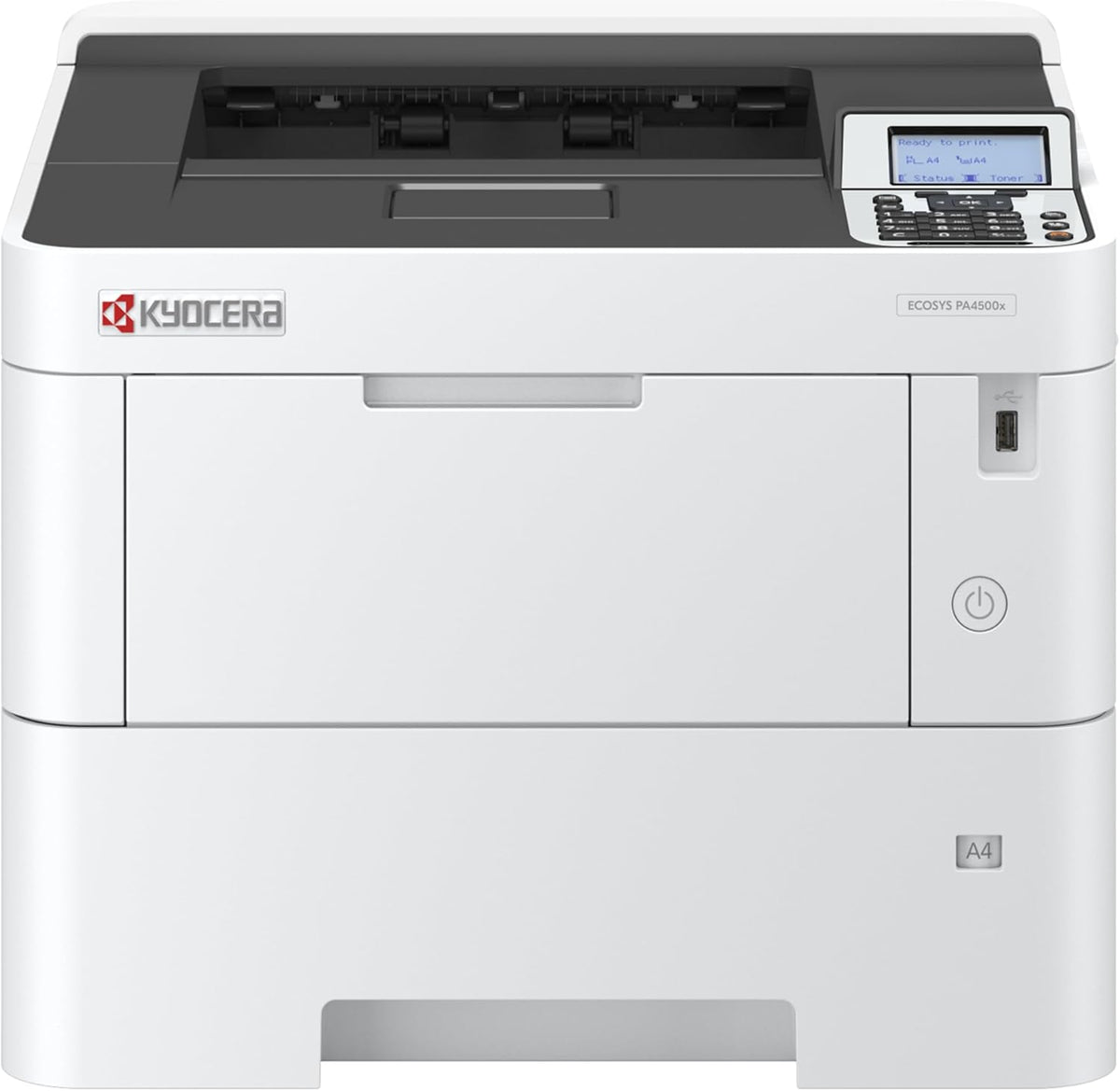Kyocera ECOSYS PA4500x Monochrom Laserdrucker - Bis zu 45 Seiten pro Minute - Gigabit LAN Duplex und 600 Blatt Zufuhr - Mobile Print für Büro und Arbeitsgruppen