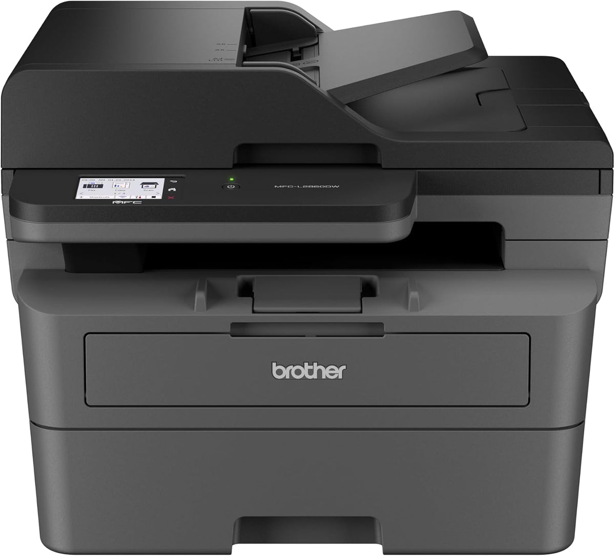 Brother MFC L2860DWE Multifunktions Laserdrucker - Schwarzweißdruck bis 34 Seiten pro Minute - WLAN 5 GHz Ethernet USB und Duplex - 4 in 1 Gerät mit 6,8 cm Touchscreen