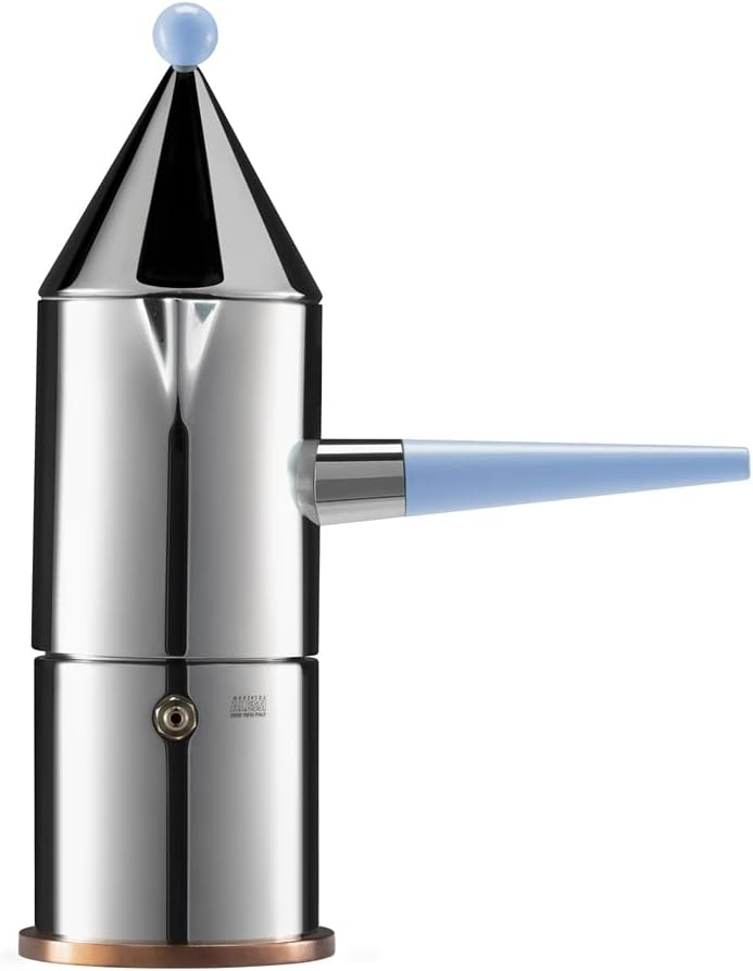 Alessi Espressomaschine Jubiläumsmodell 90002 100 - Rote Espressomaschine im klassischen Design - Jubiläumsausführung für Kaffeezubereitung - Stilvolles Modell für Küche und Kaffeebereich