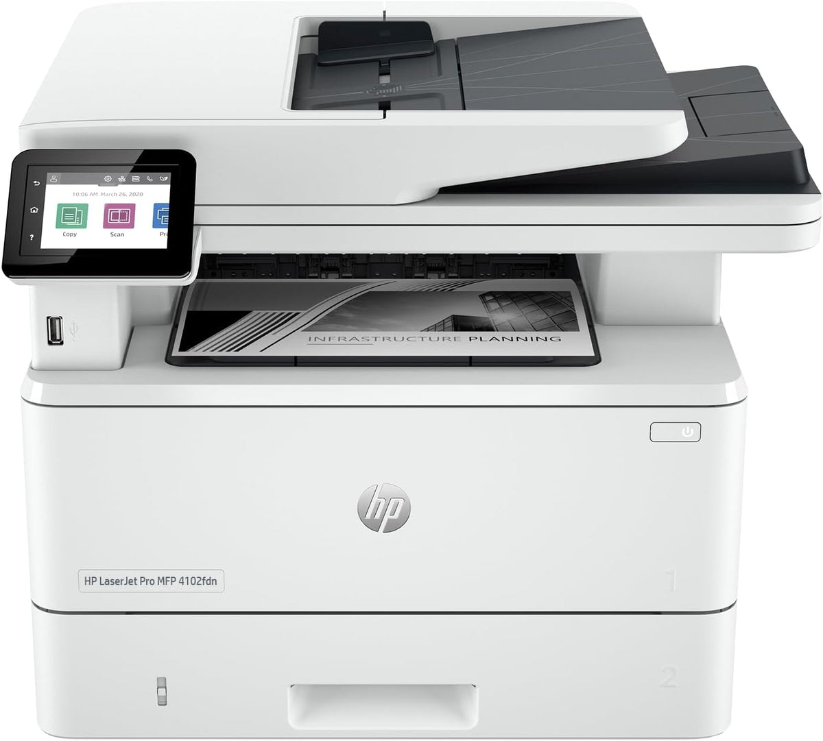 HP LaserJet Pro MFP 4102fdn - Monochrom Multifunktionsdrucker mit Fax - Ethernet Auto Duplex und Wolf Pro Security - 40 Seiten pro Minute bis 80000 Seiten monatlich