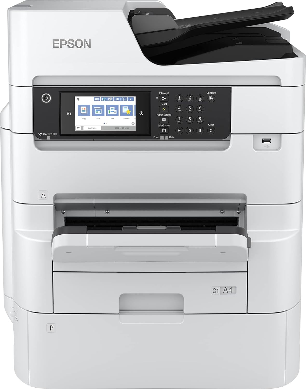 Epson WorkForce Pro RIPS WF C879R Bürodrucker - DIN A3 mit 4800 x 1200 dpi - Bis zu 35 Seiten pro Minute und USB - Weißer Farbtintenstrahldrucker für Unternehmen