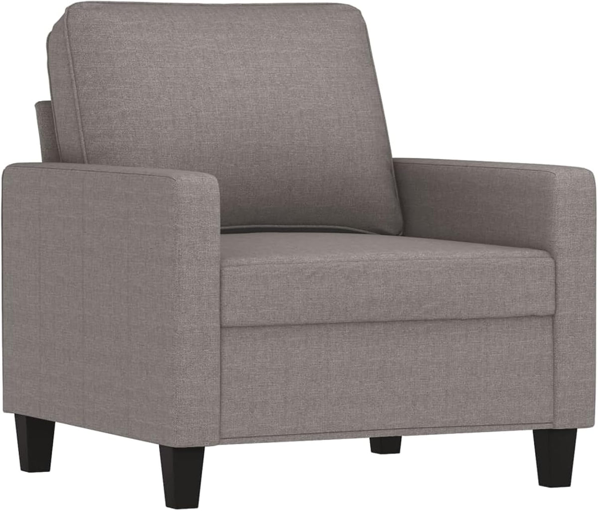 Sofagarnitur mit Fußhocker - Dreiteilig in Taupe - Bequem stabil und atmungsaktiv - Modernes Wohnzimmer Set Modell 3201443
