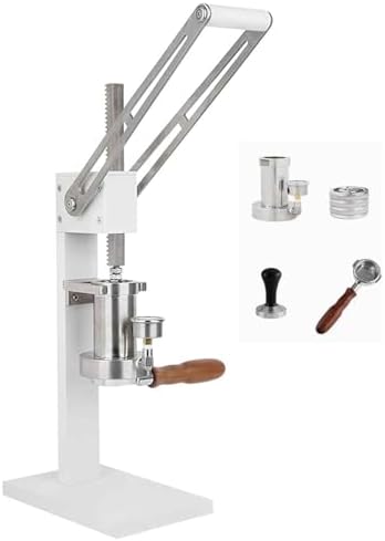 Manueller Espressokocher - Druckstabsystem für intensive Geschmacksextraktion - Weiße manuelle Kaffeemaschine für Espresso - Für Baristas und Kaffeezubereitung zu Hause