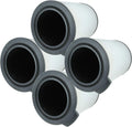 vhbw Aktivkohlefilter 4er Set für Bosch 7733701946 - H13 Ersatzfilter für Luftreiniger - Aktivkohle Schwarz Weiß - 36 x 26,5 x 36 cm