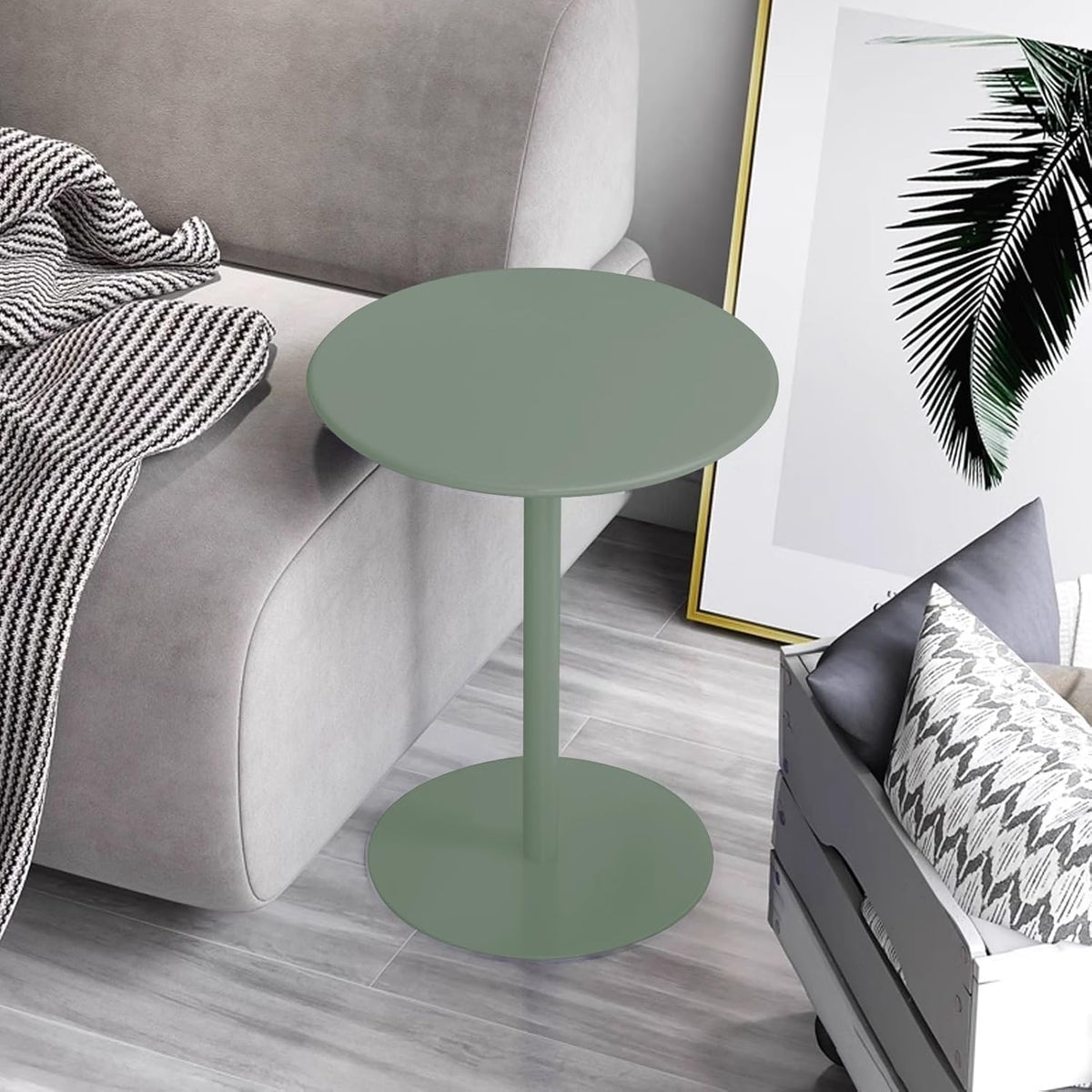 Runder Bistrotisch mit Podestsockel - Kompakter Stehtisch für kleine Räume - Modernes Design als Frühstückstisch - 40 x 40 x 72 cm für Wohnzimmer