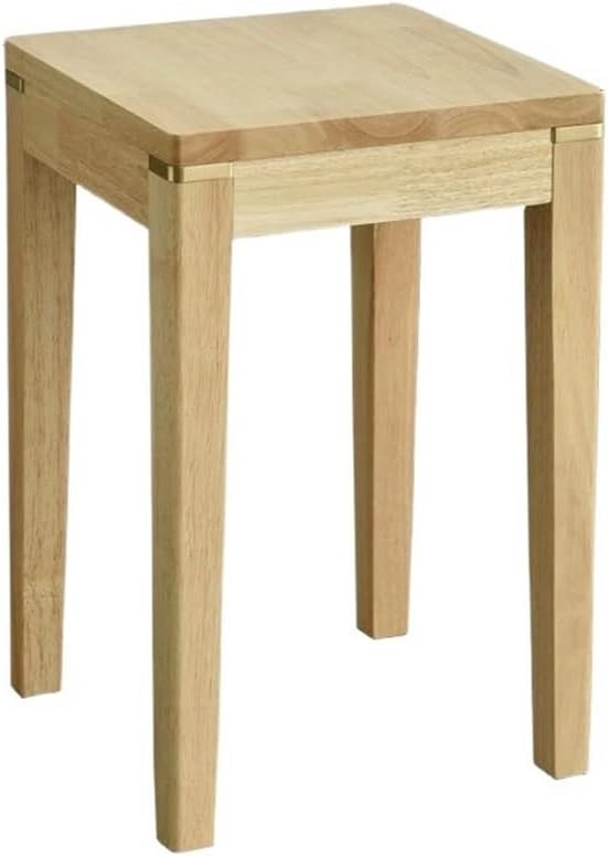 Stapelbarer quadratischer Hocker - Beige mit gepolsterter Sitzfläche - Platzsparendes Sitzmöbel - Für Schminktisch Wohn Schlaf und Esszimmer