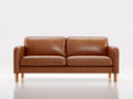 Zweisitzer Sofa - Leder - 178 x 84 x 81 cm - Braun - Modern
