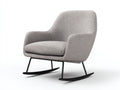 Schaukelstühle-Bouclé-Stoff-Metall-96x82x94 cm-Greige-Modern